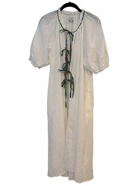 RHODE x Target White Tie-Front Maxi Dress Cover Up lightweight